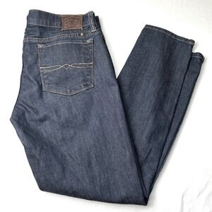 Lucky Brand Womens Low Rise Zoe Straight Crop Jeans Dark Wash Size 8/29 Y2K